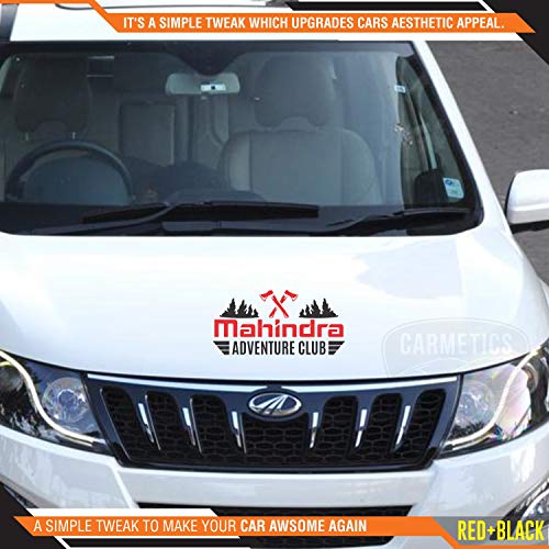 CarMetics Mahindra Adventure Club Sticker for Mahindra Scorpio Black Red 2Pcs – car Adventure Stickers Decal Mahindra Exterior Sticker Graphics Accessories 5