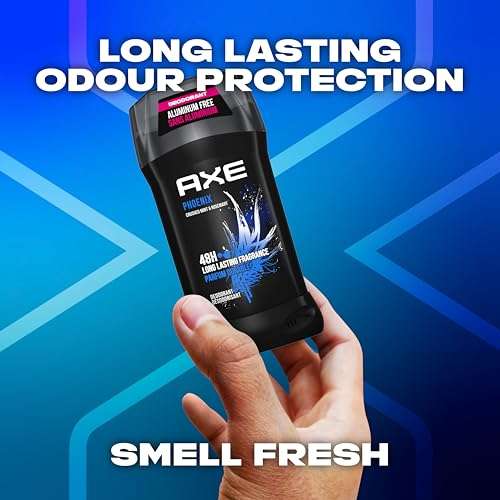 Axe Deodorant Stick for Men For Long Lasting Odor Protection, Phoenix Crushed Mint & Rosemary Men's Deo, Aluminum Free 3.0 oz 6