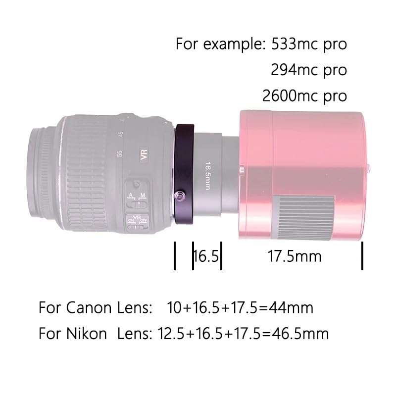 Camera Lens Adapter for F Lens to M48 Male Thread Adapter Astronomical Camera 294 533 2600 3