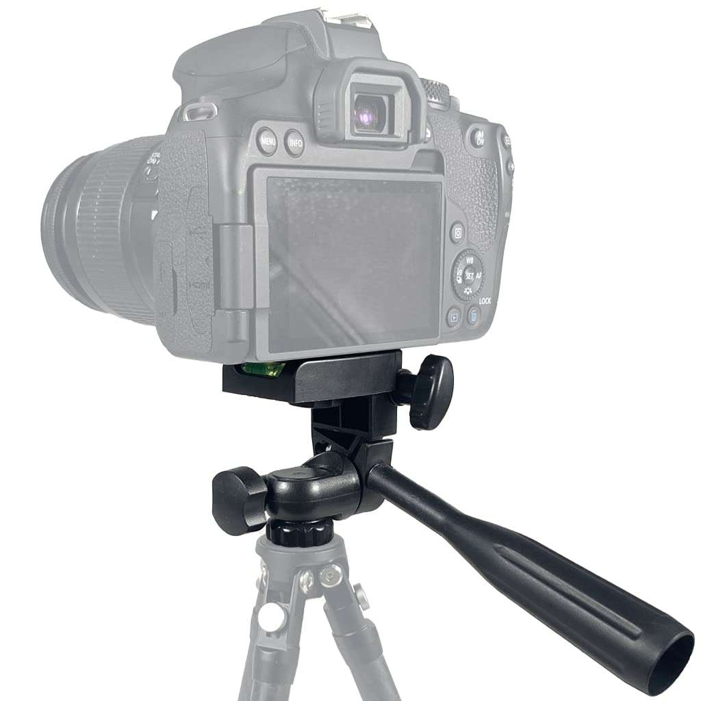 NovelGoal Level Rotating Bracket Plastic Meter Quick Release Plate Gimbal Mount for Tripod DSLR Camera Under 1kg (1/4 Screw) 5