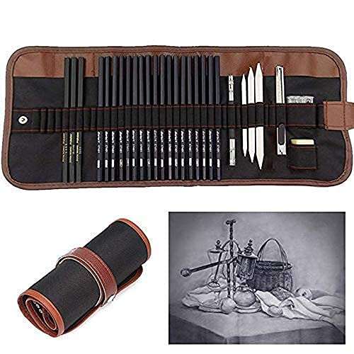 BITTZOOT Drawing Sketching Pencil Set,29-Piece Complete Artist Kit Includes Graphite Pencils,Includes Graphite Pencils,Charcoal Pencils, Paper Erasable Pen, Sketch Pencils Set for Drawing (29 PCS SET) 3