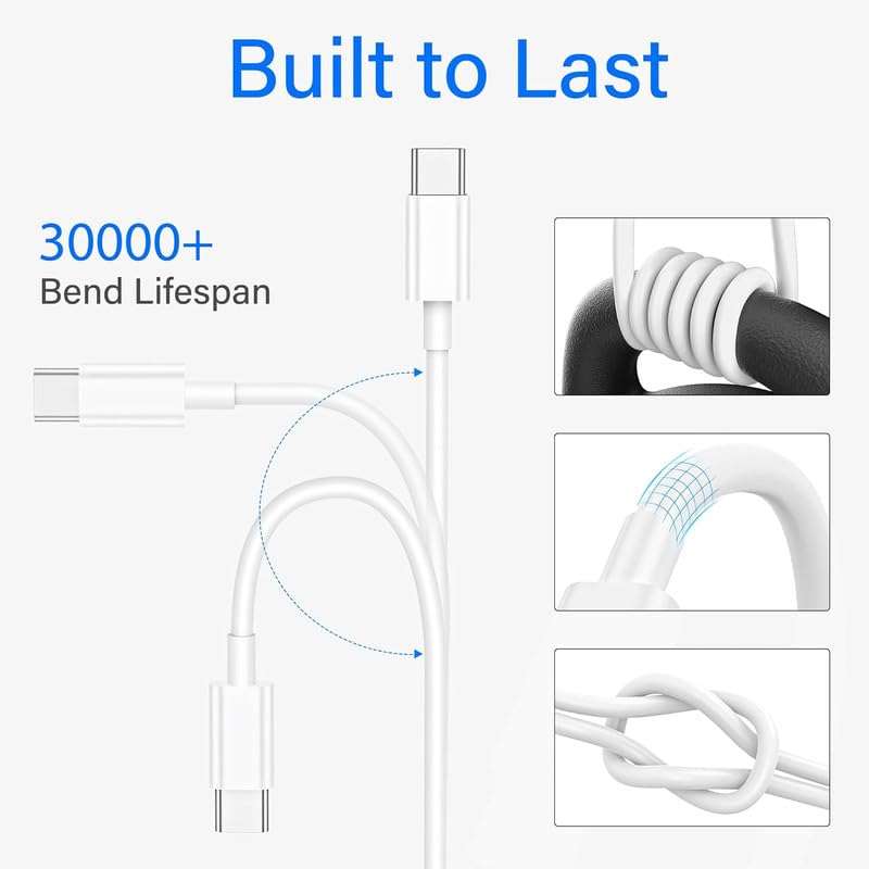Heavenxxx superfast type c USB for HONOR X9b Cable Original Like Charging Quick, Dash, Warp, Dart, Flash, Super Vooc C Data Sync tangle free USB A to type c USB for Android – HB WHITE 5