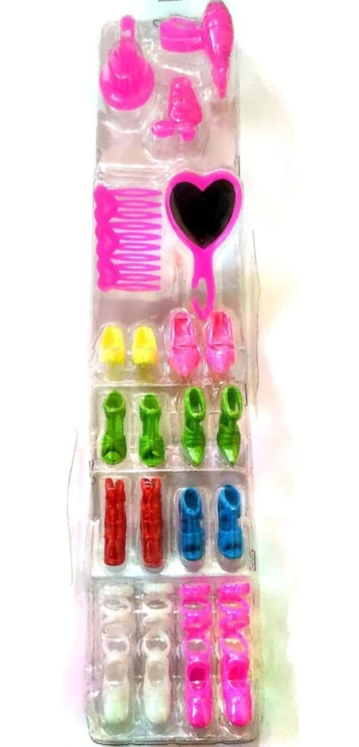 Unique Gift Shop Long Hair Doll Set Doll and Shoes Accessories for Kids, Girls with Foldable Hands for Baby Girls (1pc) 3