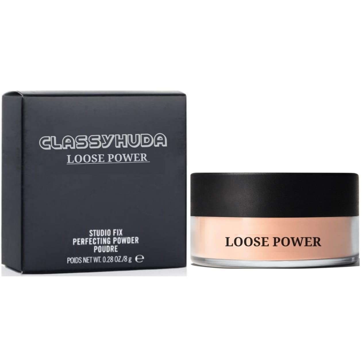 Glomic GAB-24 Loose Mineral Powder, Natural Beige, Demi-Matte Natural Finish, All Skin Types, Light-Medium Coverage, Flawless Glow, UV Protection 1