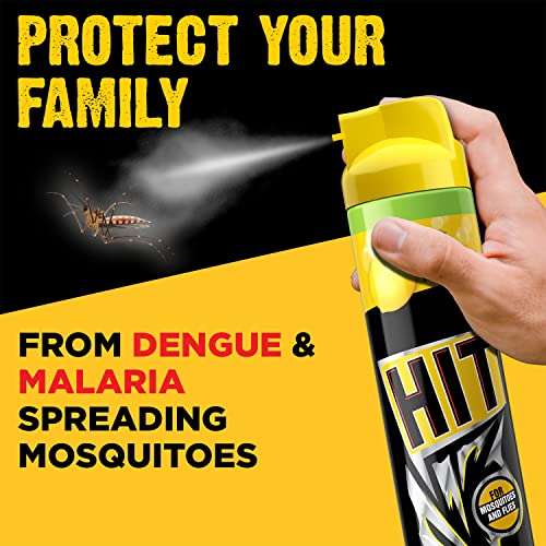 HIT Flying Insect Killer - Mosquito & Fly Killer Spray (400ml) | Lime Fragrance | Instant Kill | Protection from Dengue & Malaria | Pack of 1 3