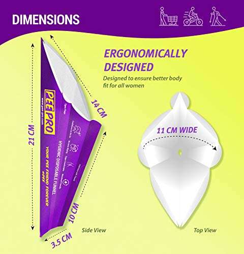 Pee Pro - Disposable Sanitary Urination Funnel | Female Freedom to Stand & Pee On The Go | 10 Count Value Pack + 2 Free Units | for Public Places, Travel, Camps, Hiking, Parties & Outdoor Activities 4