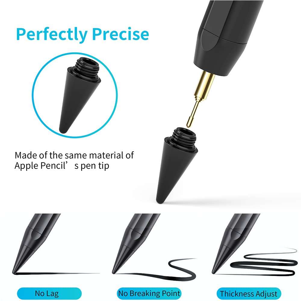 Stylus Pen 3rd Gen for iPad 2018- 2022 with Tilt, Magnetic, Palm Rejection, High Precise Fine Tip Stylus Pencil for Apple iPad 6/7/8/9, iPad Air 3/4/5, iPad Mini 5/6, iPad Pro 11 iPad 12.9 3