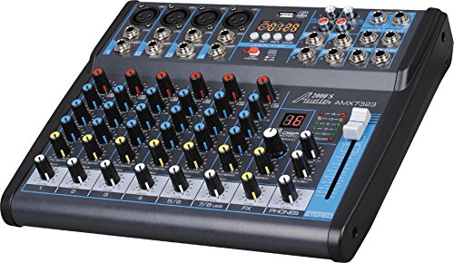 Audio2000'S AMX7323 Professional Eight-Channel Audio Mixer with USB Interface, Bluetooth, and DSP Sound Effects 3