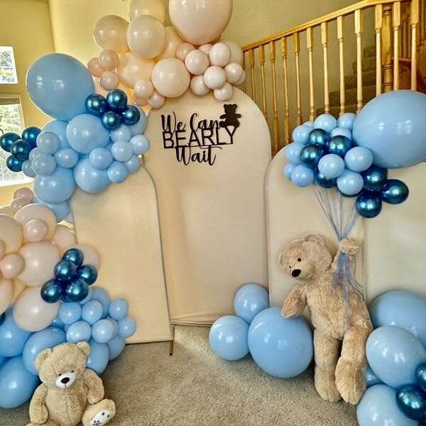 We Can Bearly Wait Wood Sign for backdrop,Bear Themed Party Decorations for Baby Shower Decorations,Gender Reveal Party Supplies 6