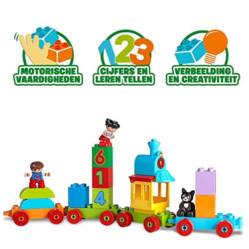 LEGO 10847 DUPLO Number Train Toy,Award-Winning Building Set with Large Number Bricks,Preschool Education Toys for Toddlers ( Multicolor,1.5 Yrs Old), 23 Pcs 5