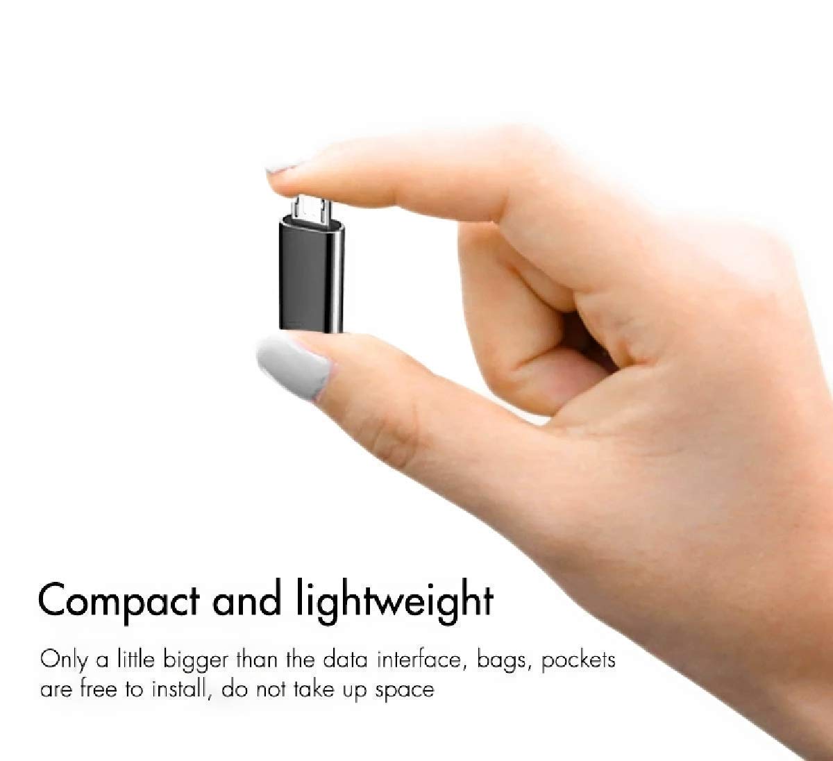 TEZINICX(2 Pack USB 3.1 Type C Female to Micro USB Type B 2.0 Male Data Sync Adapter and Without Cable Charging Connector for Smartphones and Tablet 5