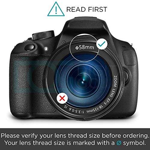 Hanumex® 58MM Reversible Flower Lens Hood for Canon EOS 700D 650D 600D 550D 500D 450D 400D 350D 300D 1100D 100D 60D 1150D 1200D 1300D 18-55MM Lens 55-250MM Lens Lens Hood 58 mm Black 5