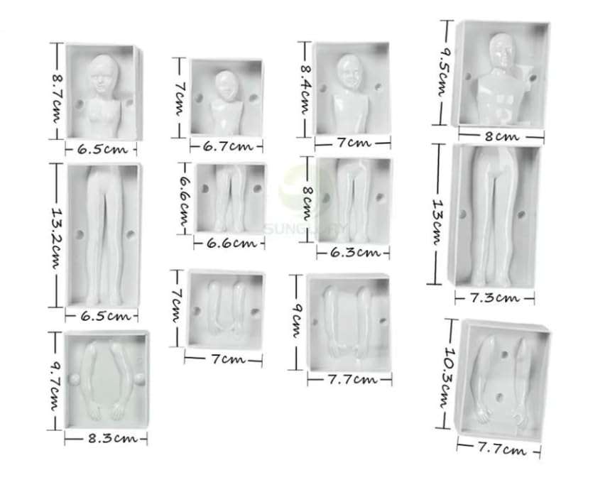 Lyba Mould 3D People Mould Family Figure Fondant Decorating Mould Set 3