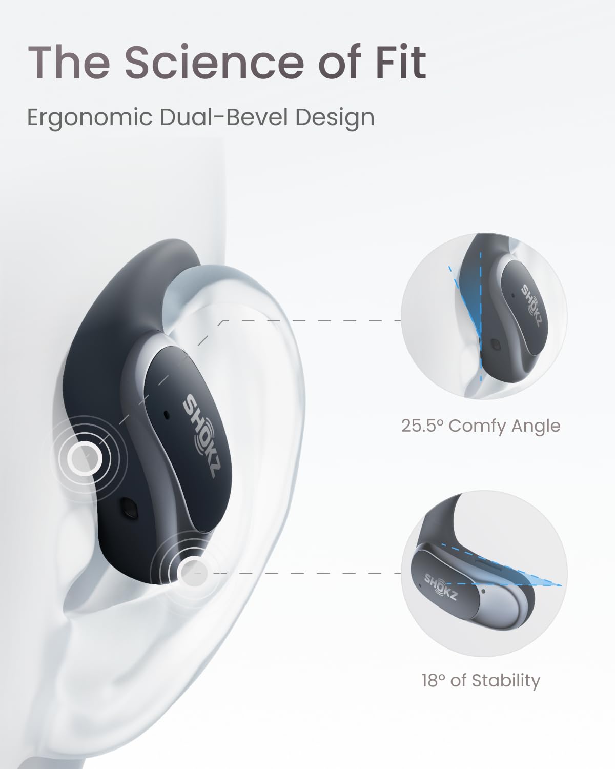 SHOKZ OpenFit Air - Open-Ear Headphones, True Wireless Earbuds, Water Resistant, Secure Earhooks for Daily Use, Black 4