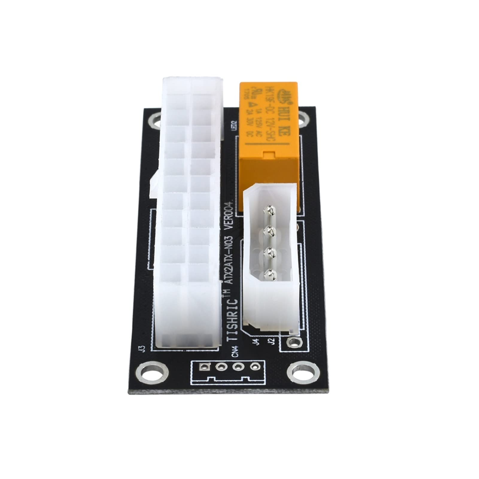 FFHDJL 10Pcs Dual PSU Power Supply Sync Starter Extender Card Add2psu ATX 24Pin to 4Pin SATA Molex Adapter Riser Miner Mining(10Pcs Black Sata) 6