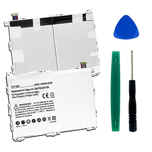 Synergy Digital Tablet Battery, Works with Samsung SM-T550 Tablet, (Li-Pol, 3.8V, 6000 mAh) Ultra Hi-Capacity Battery