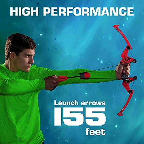 Zing Air Storm Z-Tek Bow Dual Pack - 1 Red Bow, 1 Blue Bow, 6 Zonic Whistle Arrows and 6 Suction Cup Arrow, Shoots Arrows Up to 155 Feet, for Ages 14 and up 5