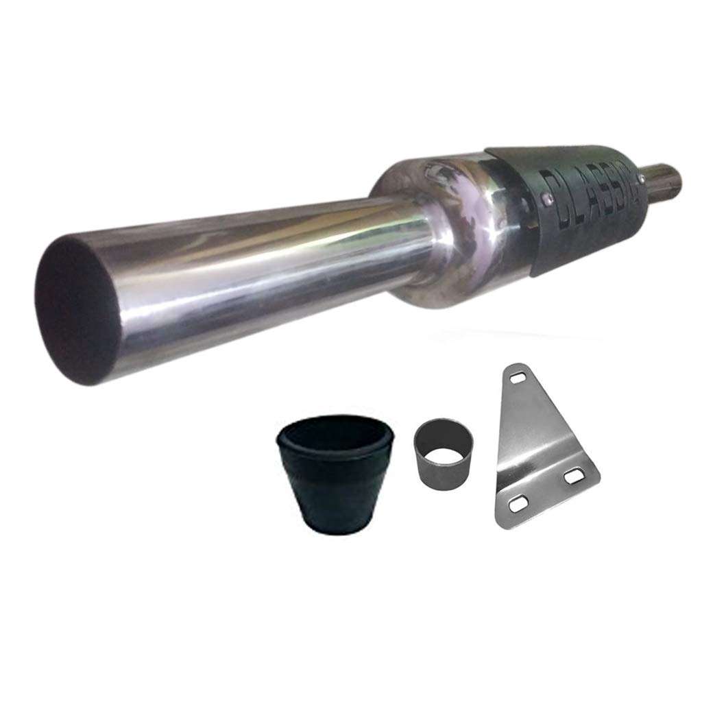 OZANGO Bike Silencer Exaust Indori Classic Silencer Glasswool Chrome Bullet Exhaust Silencer With Zed Clamp Bush For Royal Enfield Thunderbird 350 1