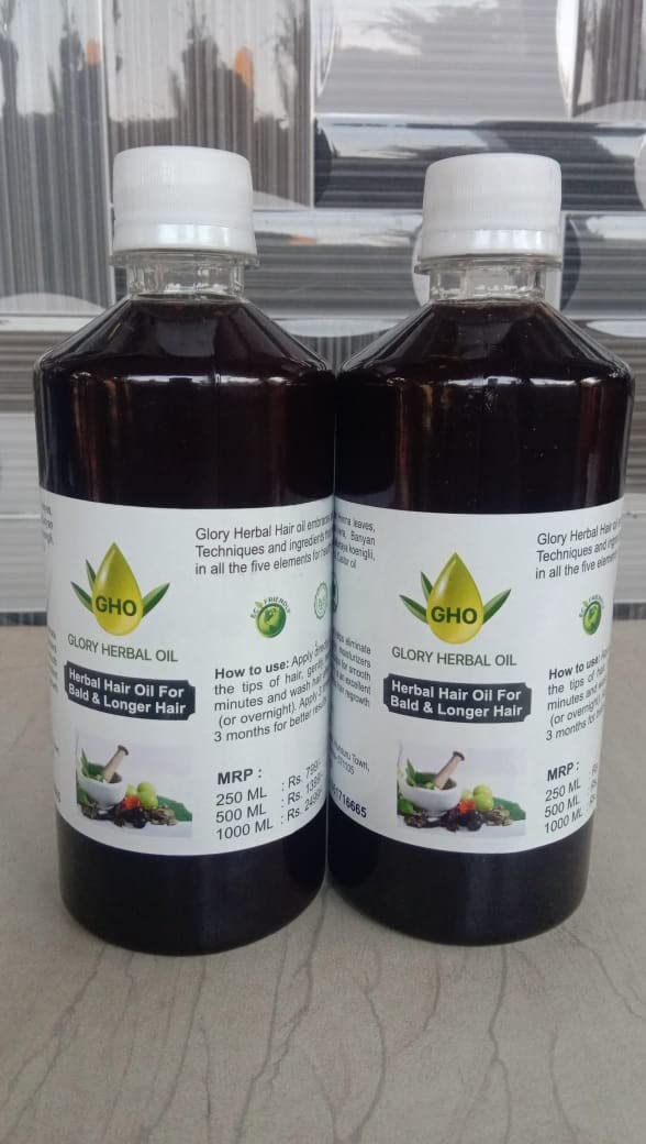 GLOWRY HERBAL OIL Herbal Adivasi Herbal Pure Adivasi Hair Growth/Hair Fall Control Oil - 500 ml + 1000 ml 3