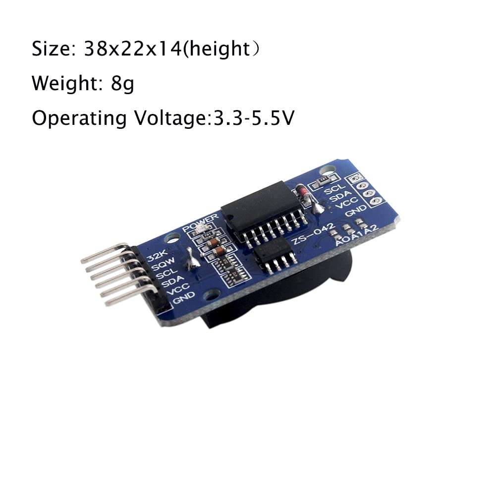 Geekstory 5PCS DS3231 Real Time Clock Module RTC Sensor High Precision AT24C32 IIC Timer Alarm Clock for Arduino Raspberry Pi 5