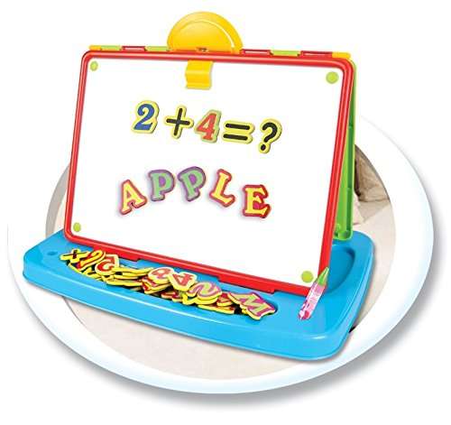 Toys Bhoomi Educational Double-Sided Kid's Portable Learning Easel with Magnetic Drawing WhiteBoard & Writing Blackboard 3
