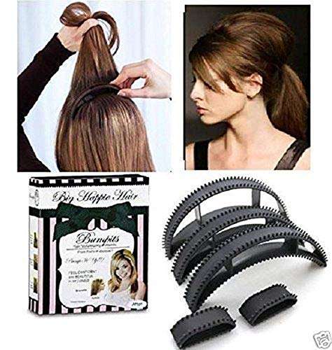 Iyaan Puff Maker Bumpits for Hair with Flower Pin 2 pcs Combo Pack of 1 6