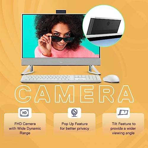Dell 13th Gen All-in-One PC Inspiron 5420, Intel Core i5-1335U Processor/ 16GB/ 512GB/ MX550 (2GB GDDR6)/ 23.8" FHD AG/ProWireless Keyboard + Mouse/ 3 Years Onsite Hardware Service/White/ 5.56kg 4