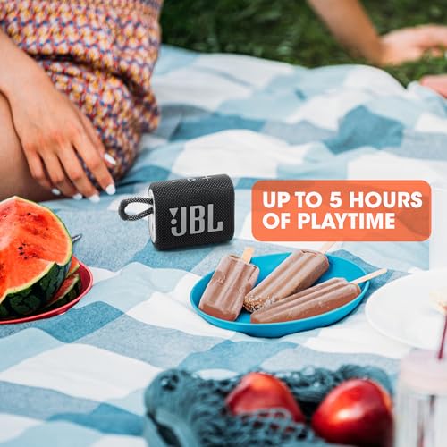JBL Go 3 - Portable Mini Bluetooth Speaker, big audio and punchy bass, IP67 waterproof and dustproof, 5 hours of playtime, speaker for home, outdoor and travel (Red) 5
