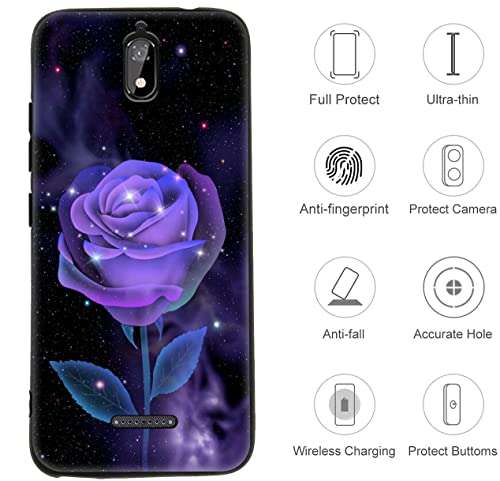 QUIETIP Case Compatible with Hot Pepper Serrano 3,Slim Shockproof Full Body Protective Soft TPU Bumper Cover,2 x Tempered Glass Screen Protector,Wolf 2