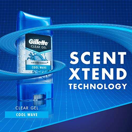 Gillette Antiperspirant Deodorant for Men, Cool Wave Scent, Clear Gel, 3.8 Oz (Pack of 3) 5