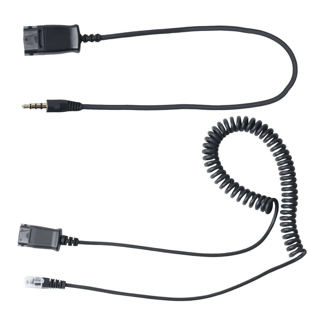 axGear Mono Office Headphone with Microphone Headset with RJ9 Jack & 3.5mm Connector 6