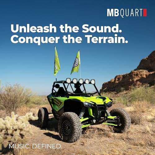 MB Quart 400 Watt Max 200 Watt RMS Shallow Subwoofer, Slim Car & Powersports Speaker, Discus 3