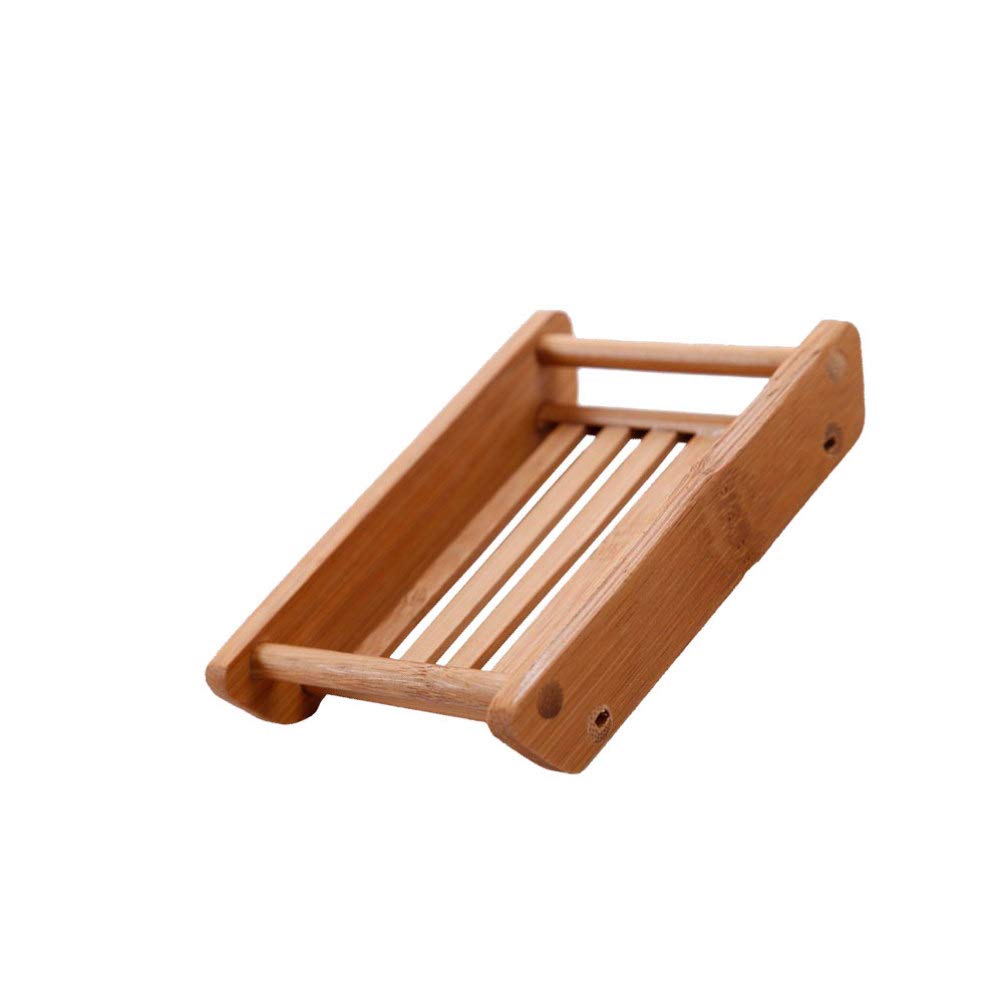 TOPBATHY 1pc Wooden Serving Tray Sponge Tray Bath Tray Wooden Soap Case Soap Draining Dish Wooden Soap Dish Sponge Scrubber Holder Soap Drainer Tray Bamboo Variety Soap Holder 6