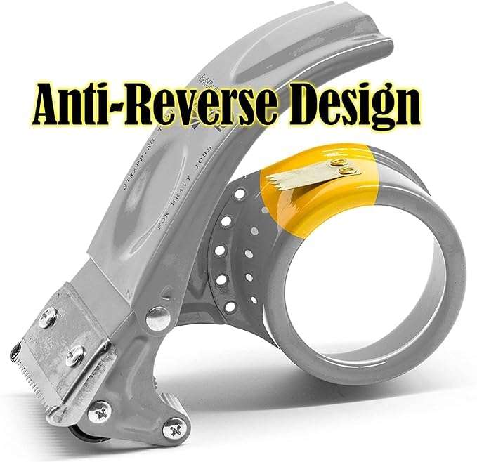 RED Rock Handy Tape Dispenser for Packing Packages Lightweight Ergonomic Industrial Heavy Duty Tape Cutter for Couriers One Size fits up to 2 inches Tapes, D6 5