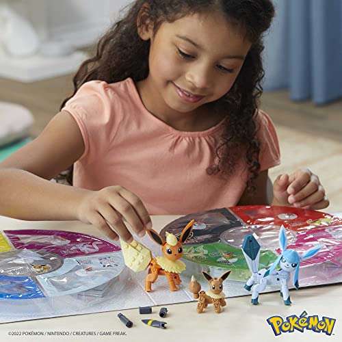 MEGA Pokémon Building Toys Set Every Eevee Evolution with 470 Pieces, 9 Poseable Characters, for Kids 3
