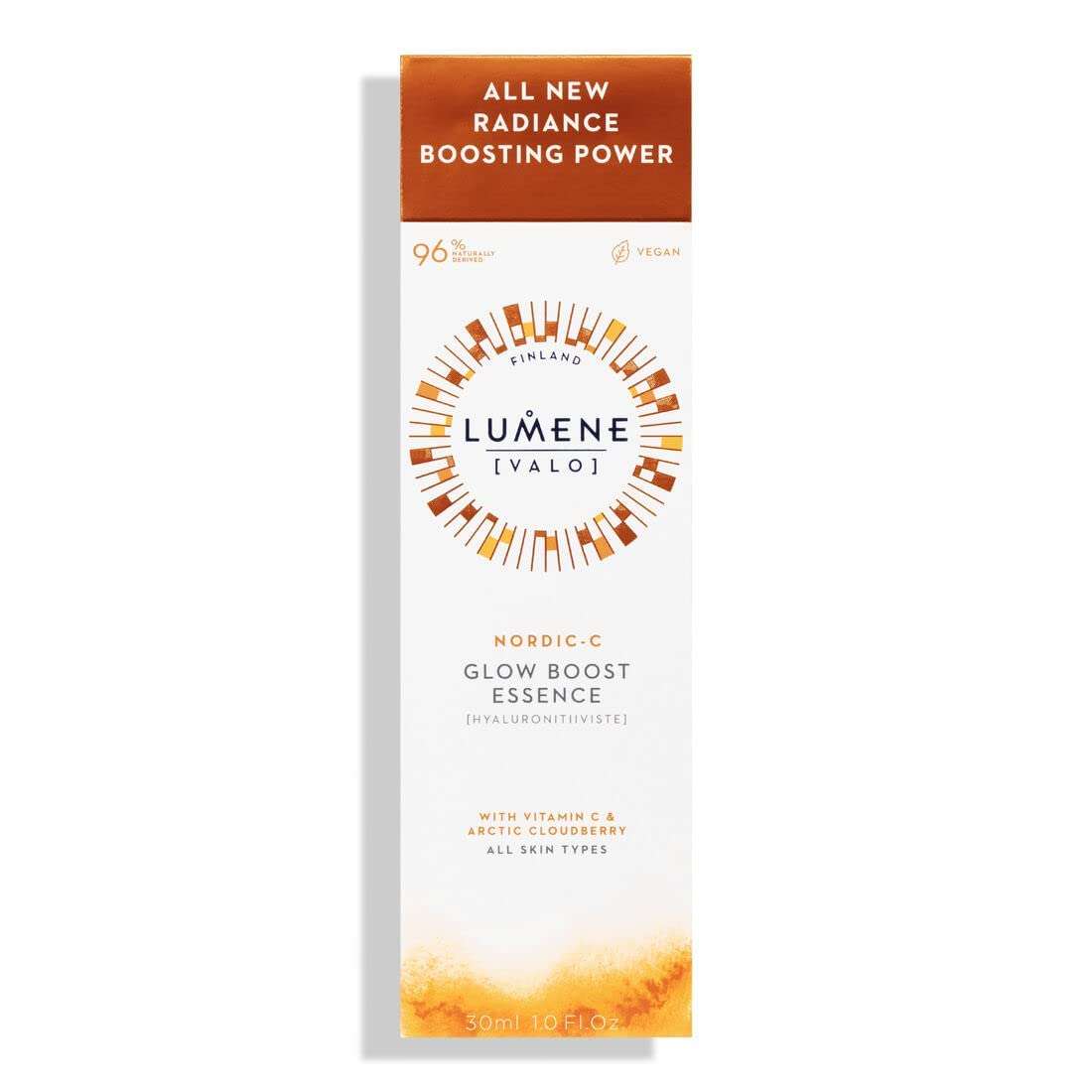 Lumene [Valo] Nordic-C Glow Boost Essence - Hydrating and Brightening Serum with Vitamin C, Hyaluronic Acid + Arctic Cloudberry for Visibly Radiant Skin - Vegan + Suitable for All Skin Types (30 ml) 2