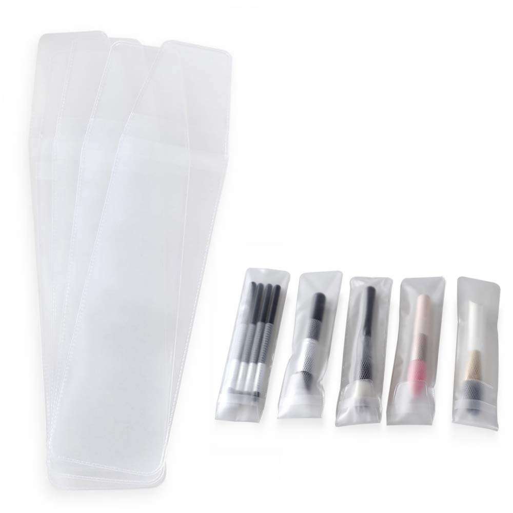 10Pvc: Clothobeauty 10 Pcs Cosmetic Makeup Brushes Protector PVC Bag/Pouch (Not Include The Brushes) (10Pvc) 1
