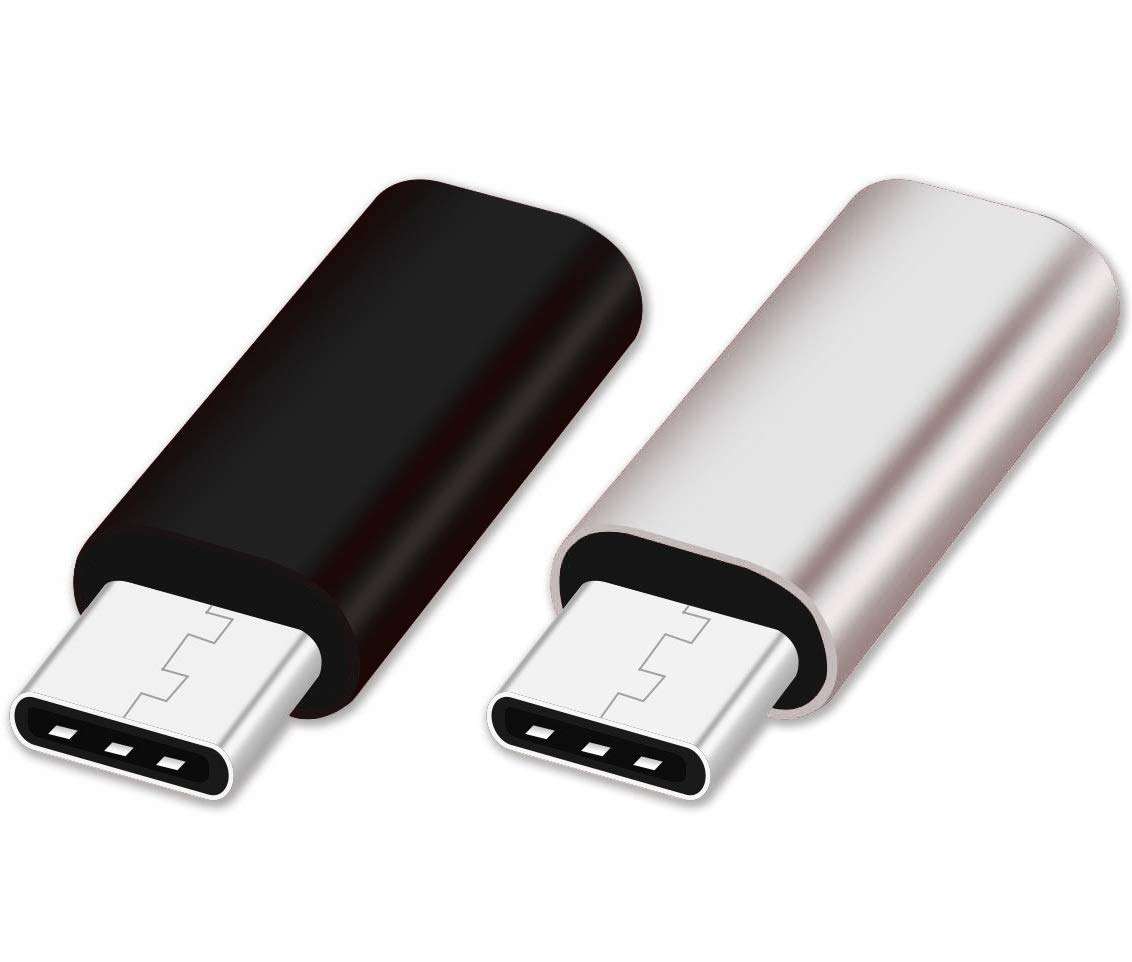 Josi Minea x2 Pcs USB 3.1 Type C Male [ USB-C ] to 3.5mm Female Audio Adapter Headset Headphone Extender for Samsung Galaxy S10, S9 & S8; S10, S9 & S8 Plus, Note 8 & 9, New Apple MacBook [ 2 Pack ] 3