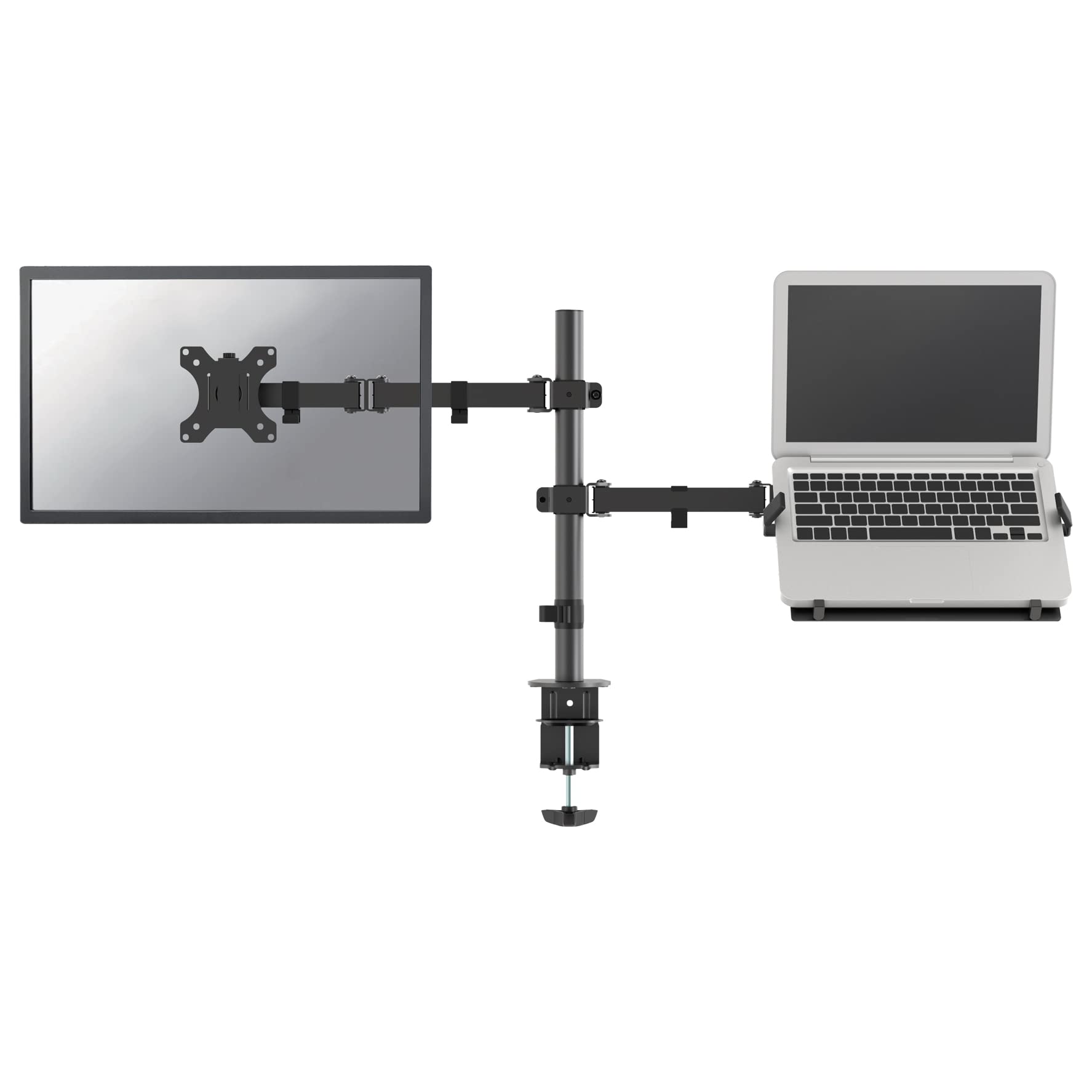 Newstar FPMA-D550NOTEBOOK Full Motion and Desk Mount (clamp) for 10-27" Monitor Screen and Laptop, Height Adjustable - Black 1