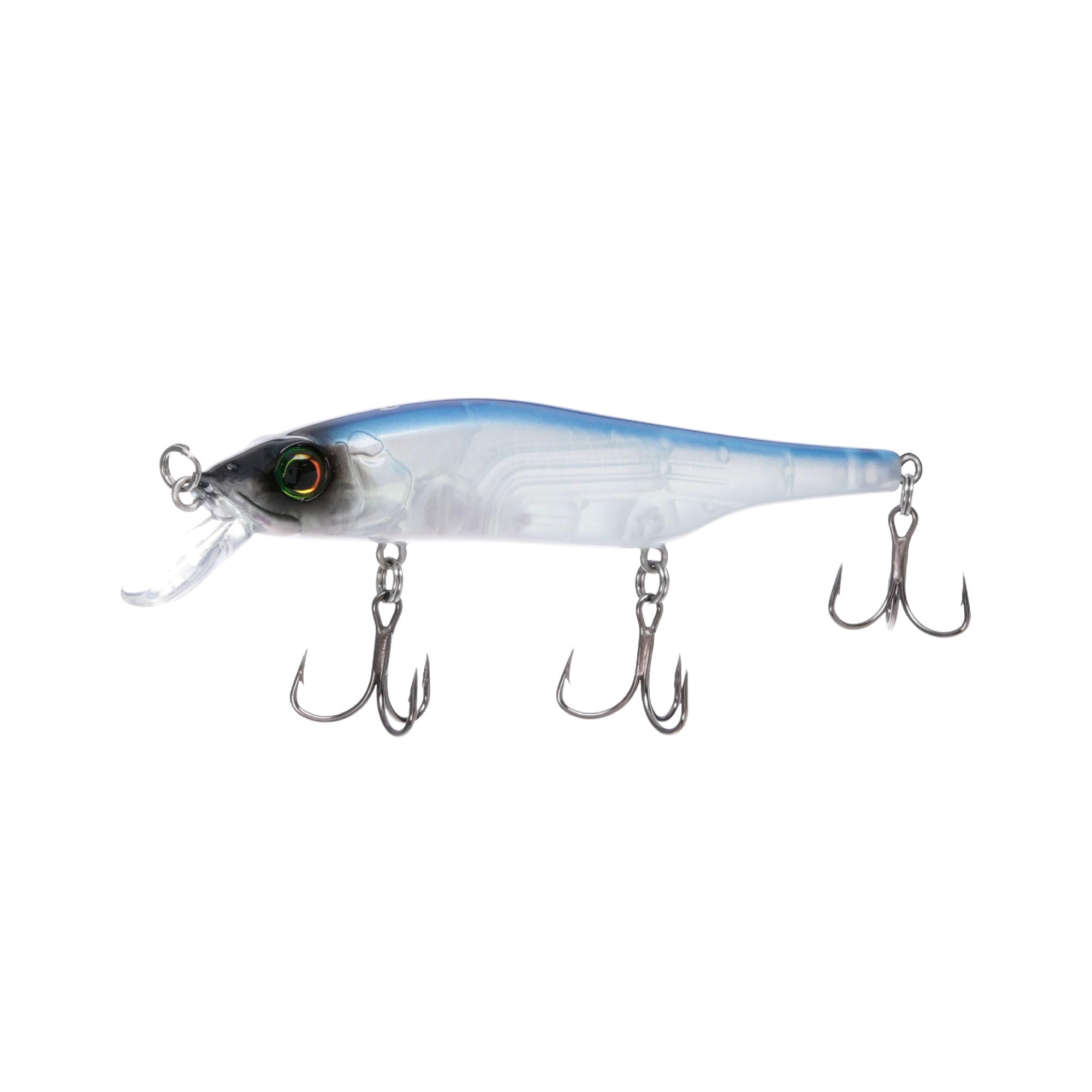 Bill Lewis Scope-Stik 120 Floating Jerkbait Fishing Lifelike Freshwater & Saltwater Lure with Mustad UltraPoint Triple Grip Hooks, PRO Blue 1