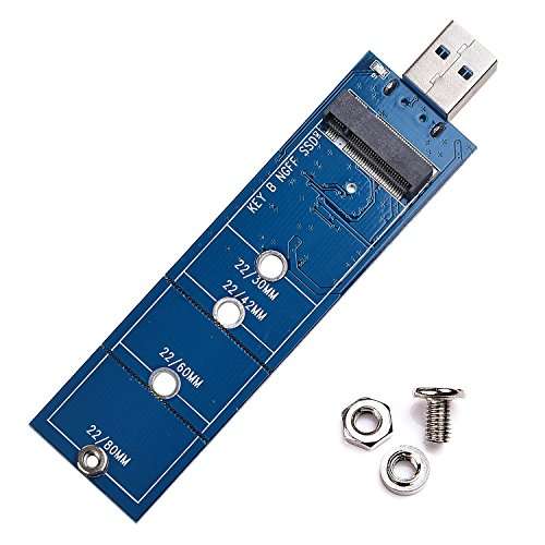 M.2 to USB Adapter, AUYOUWEI B Key M.2 SSD to USB 3.0 Adapter / 2280 M2 SSD Drive Adapter/NGFF Converter Reader (No Cable Needed) 6