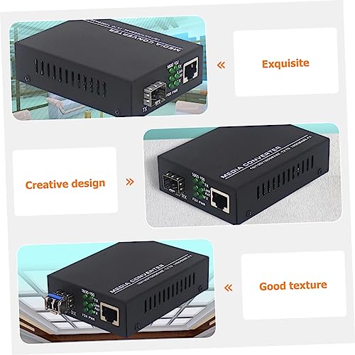 Angoily Fiber Converter with poe Fiber Optic Modem Fiber Media Converter Electronic Iron Demodulator Gigabit lc Converter Fiber Transceiver photoelectric Converter ethernet 3