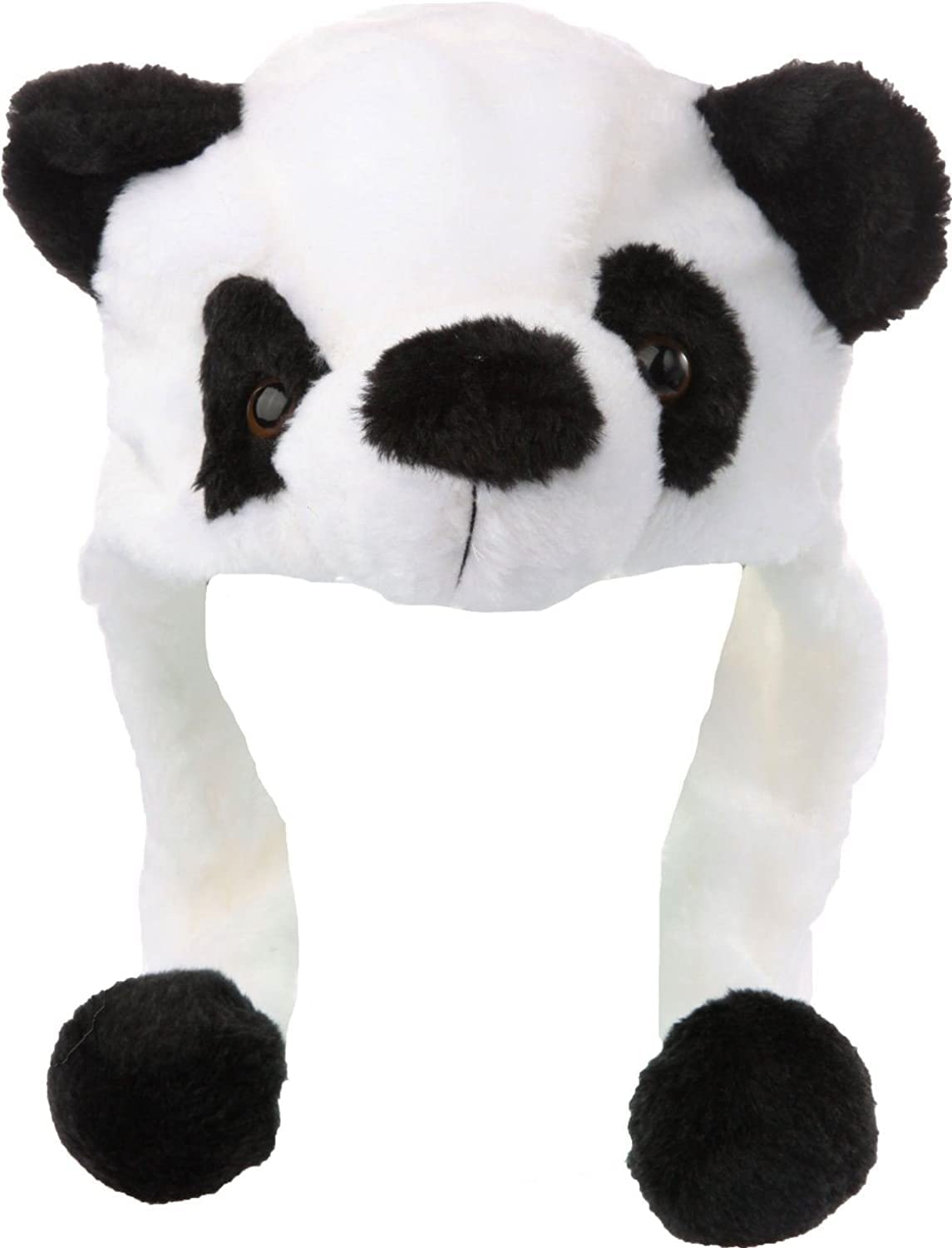 Soft Faux Fur Plush Stuffed Cute Panda Animal Costume Cap with Toy Hood for Boys and Girls (White, Free Size) 1
