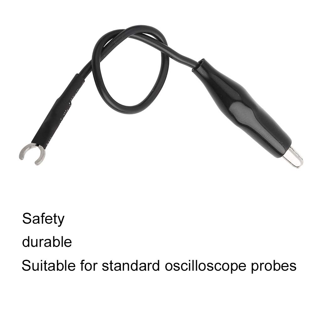 Oumefar 4Pcs Oscilloscope Probe Ground Wire Cable Professional High Presision Oscilloscope Probe Ground Parts with Clip Oscilloscope Accessories Kit 3