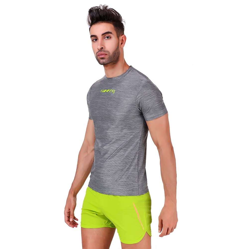 Nivia Hydra-4 Digi Men's Melange Round T-Shirt (Grey, XS) 4