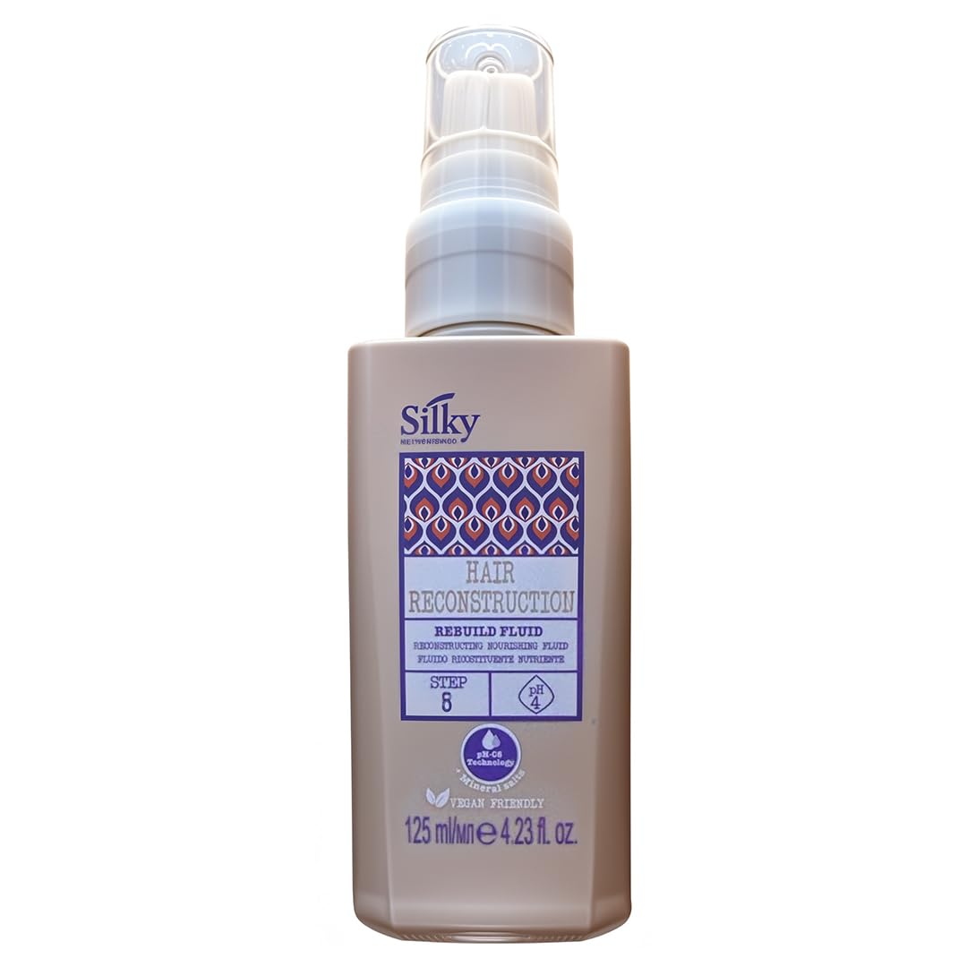 Silky Technobasic Leave-in Conditioner Spray Rebuild Fluid - Hibiscus Scented Leave in Conditioner Heat Protectant for a Nourishing Thermo-Protective Action - Sulfate Free Leave in Conditioner - 125ml