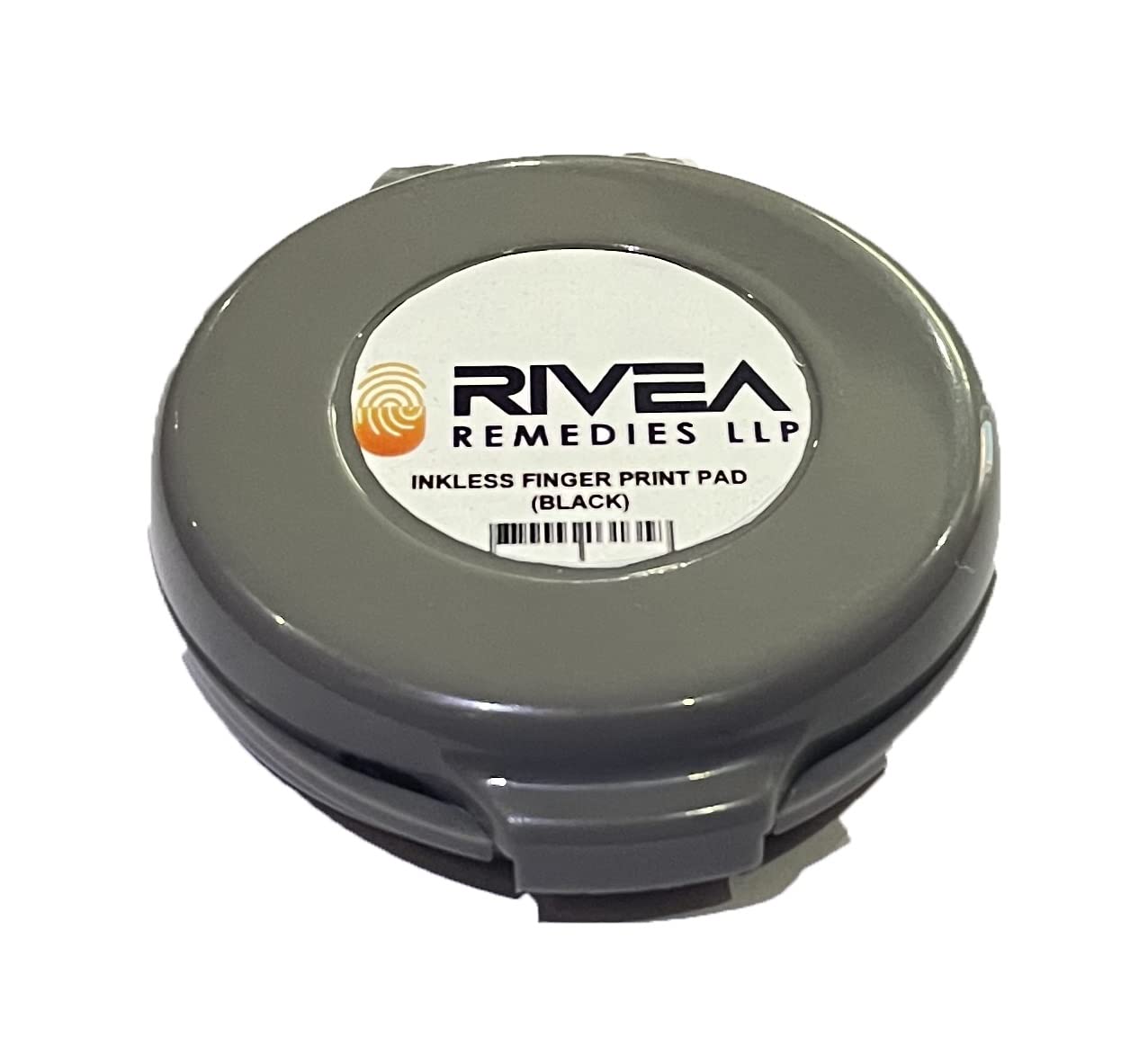 Rivea Remedies Finger Print Pad Black Ink Round Inkless Pad (Ceramic Plate Low Ink technology) 1