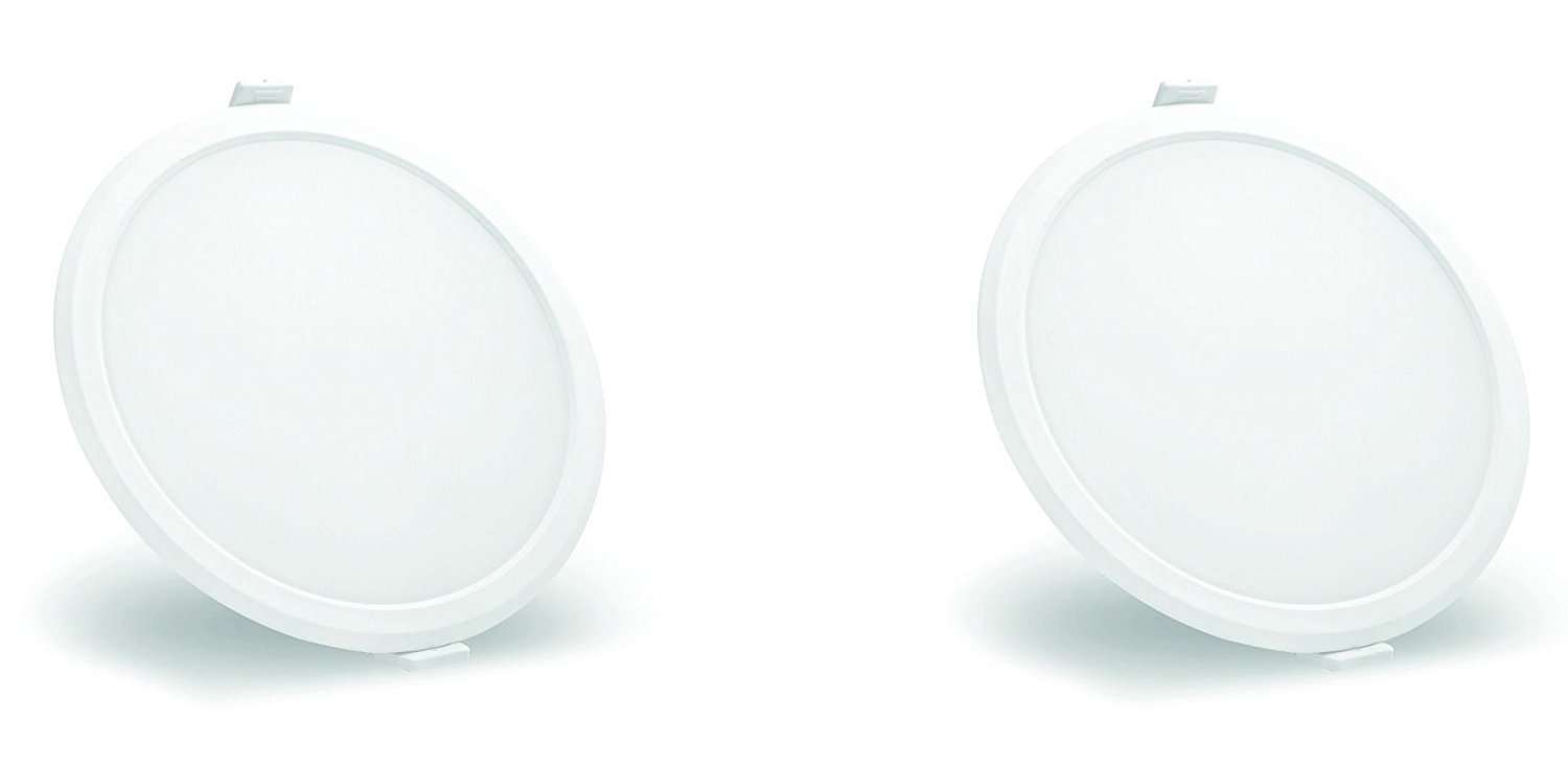 Syska 8 Watts Round LED Slim Recessed Panel Lights - RDL Series (Pack of 2, Cool White) 1