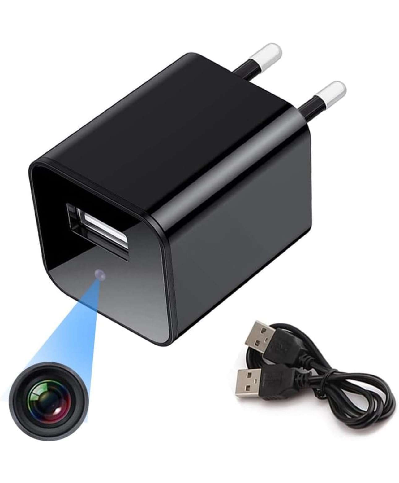 PELUPA 1080P USB Charger Mini Camera | for Home Office Surveillance | Motion Detection | Loop Recording | SD Card Storage Support Up to 256GB | Compact Hidden Security Device 1