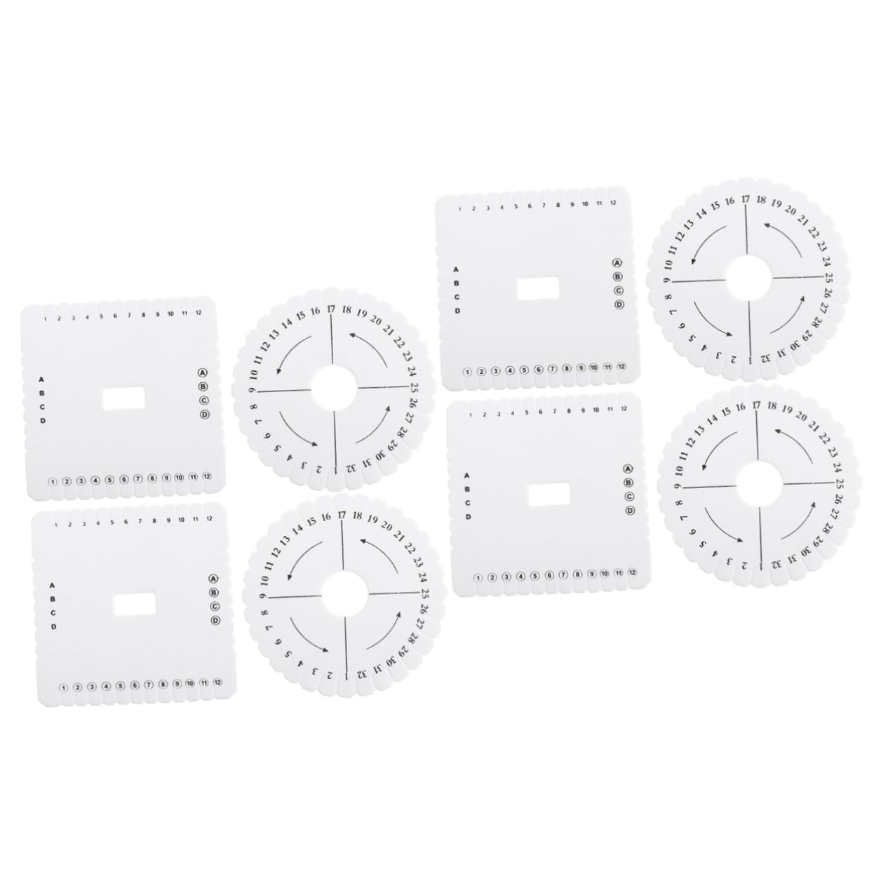 GRADENEVE 2sets Hand Embroidery Tools Set Bracelet Making Board Bead Bracelet Making Kit 4pcs*2